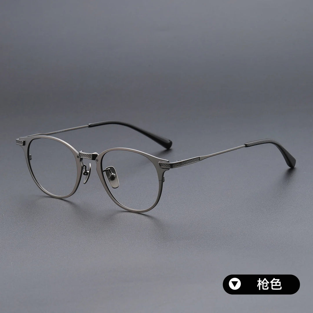 Bclear Unisex Full Rim Round Titanium Eyeglasses SM-DRX-2078