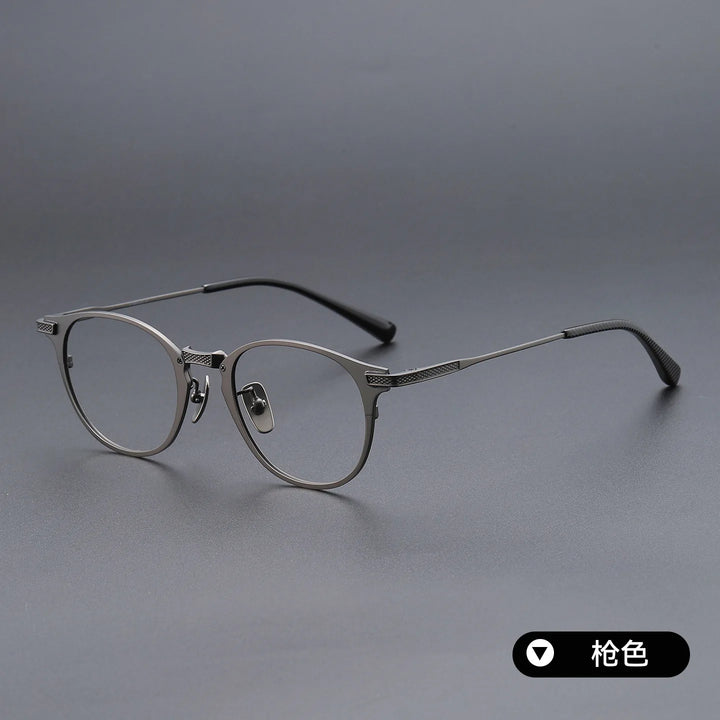 Bclear Unisex Full Rim Round Titanium Eyeglasses SM-DRX-2078