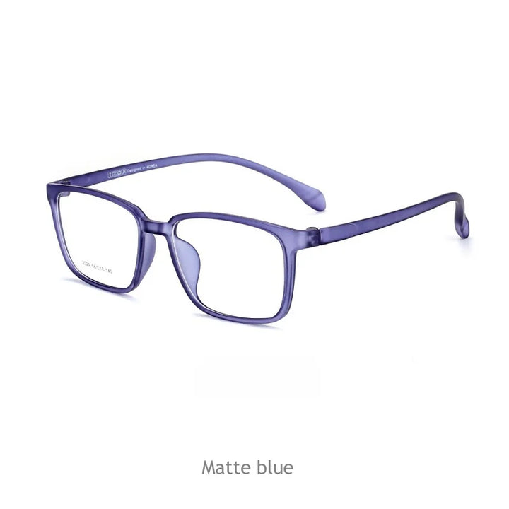 KatKani Men's Full Rim Square Tr 90 Eyeglasses 2024 Full Rim KatKani Eyeglasses Matte blue  