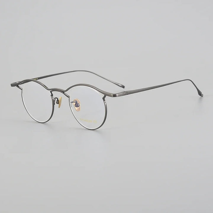 Aror Unisex Full Rim Round Titanium Eyeglasses 44901 Full Rim Aror C2