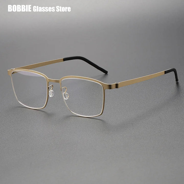 Bobbie Unisex Full Rim Square Screwless Titanium Eyeglasses 961967