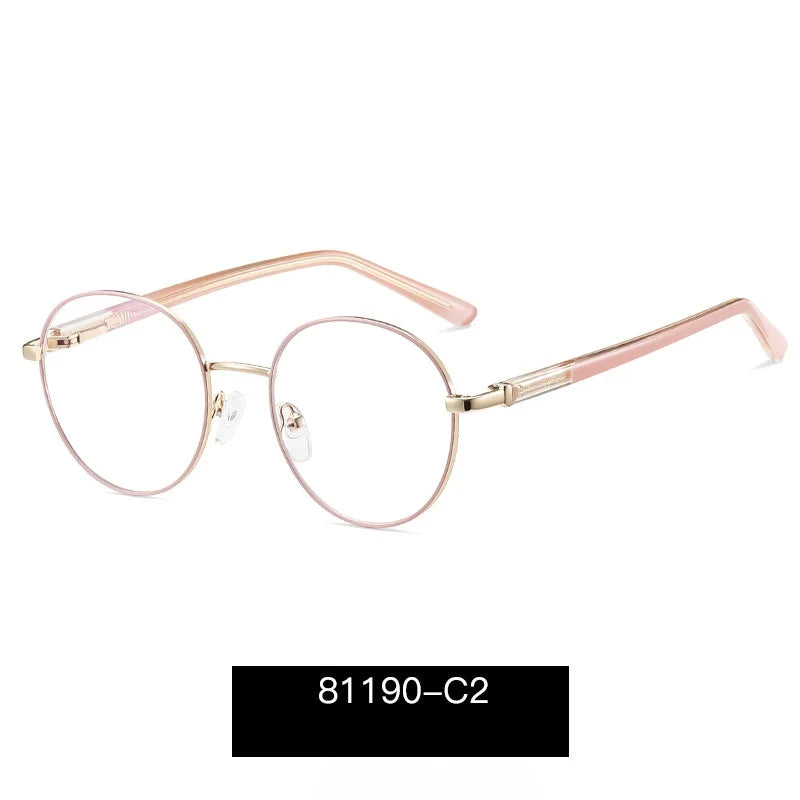 Momoja Unisex Youth's Full Rim Round Alloy Eyeglasses 81190
