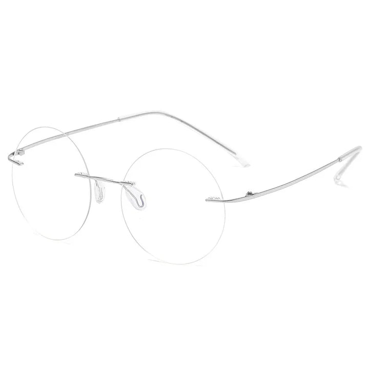 Momoja Women's Rimless Round Titanium Reading Glasses 729005