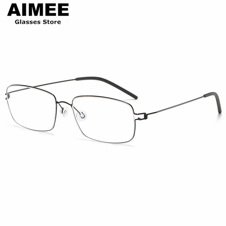 Aimee Unisex Full Rim Square Screwless Titanium Eyeglasses 5517 Full Rim Aimee   