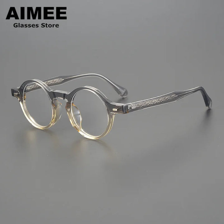 Aimee Unisex Full Rim Round Acetate Eyeglasses 29532