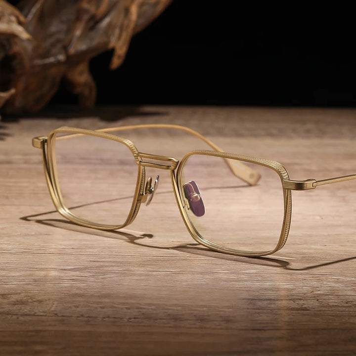 Blackmask Unisex Full Rim Square Titanium Eyeglasses BM-D125