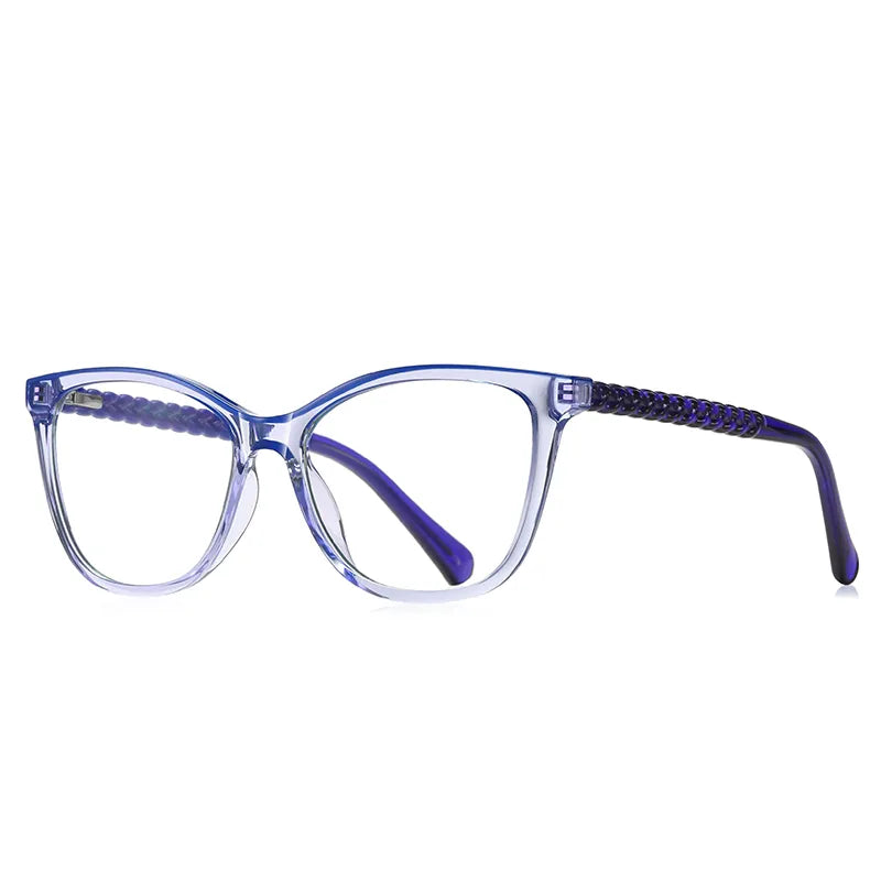 Vicky Women's Full Rim Stainless Steel Tr 90 Square Reading Glasses 2138 Reading Glasses Vicky