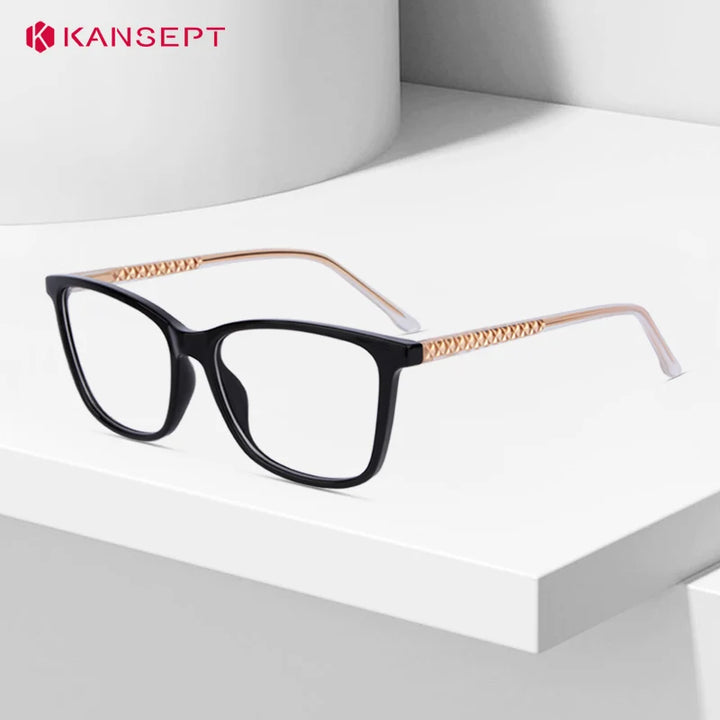 Kansept Unisex Full Rim Square Tr 90 Alloy Reading Glasses 25002