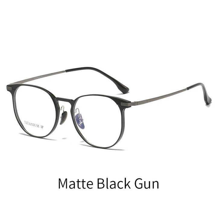 Momoja Women's Full Rim Round Titanium Acetate Eyeglasses 20250