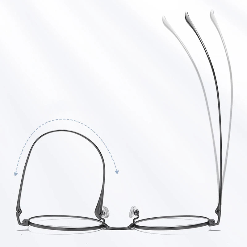 Handoer Women's Full Rim Oval Round Titanium Eyeglasses 72913