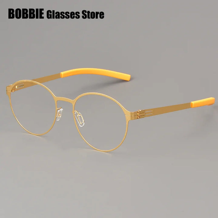 Bobbie Women's Full Rim Oval Round Screwless Steel Eyeglasses 445021