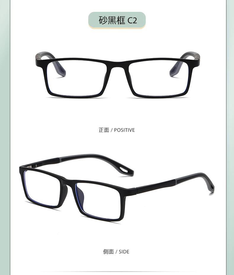 Reven Jate Mens Full Rim Square Plastic Eyeglasses 81308 Full Rim Reven Jate   