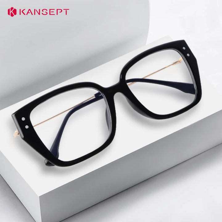 Kansept Women's Full Rim Square Tr 90 Alloy Reading Glasses 45771