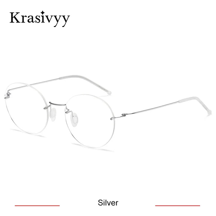 Krasivyy Unisex Full Rim Round Titanium Prescription Eyeglasses ARLT5936 - view 7