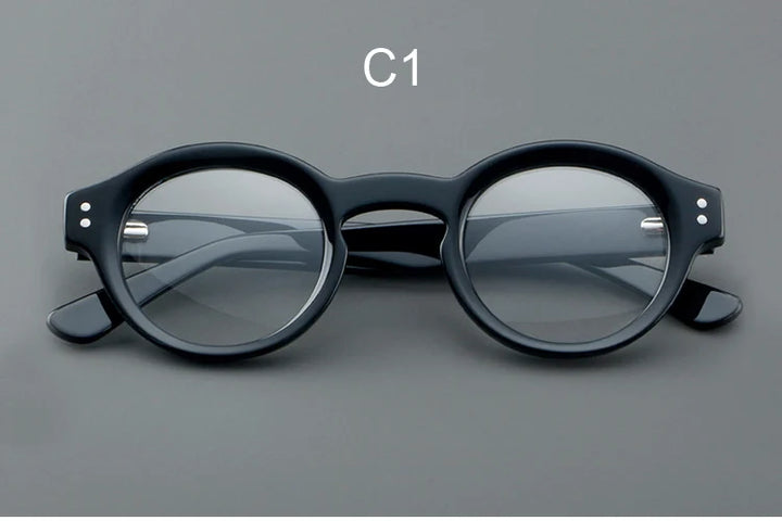 Yujo Unisex Full Rim Round Acetate Eyeglasses 4327e Full Rim Yujo C1 CHINA 