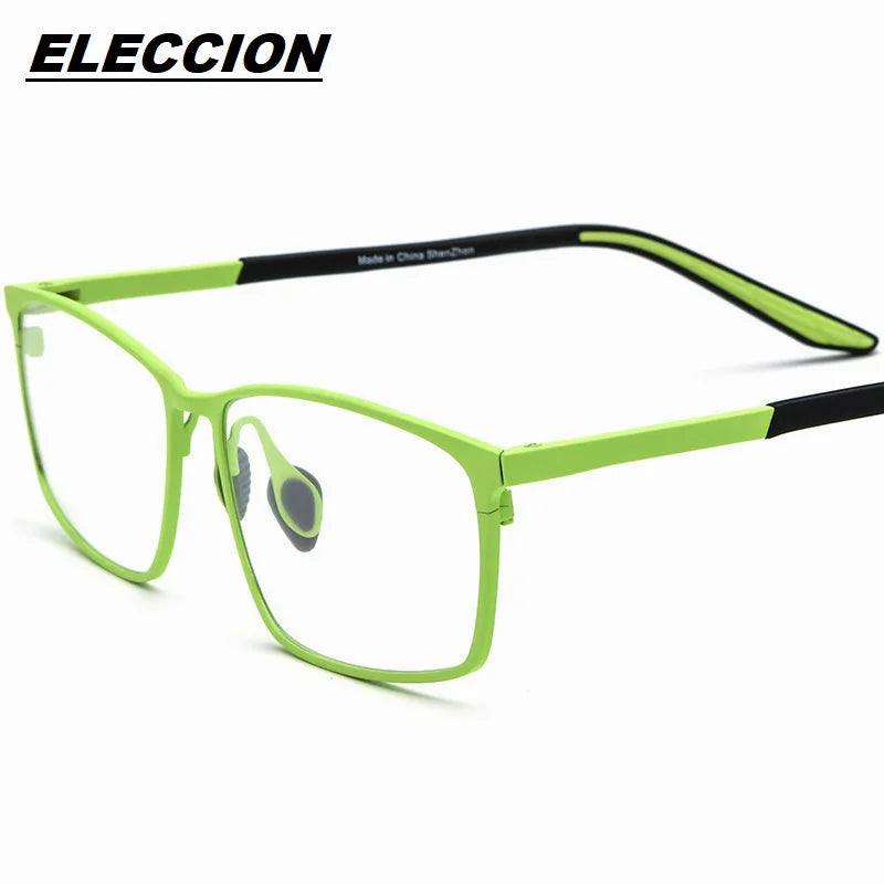 Eleccion Unisex Full Rim Square Titanium Sport Eyeglasses 17303