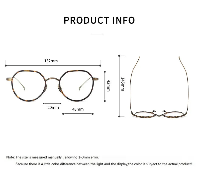 Bobbie Women's Full Rim Flat Top Oval Titanium Eyeglasses Clip On Sunglasses 617310