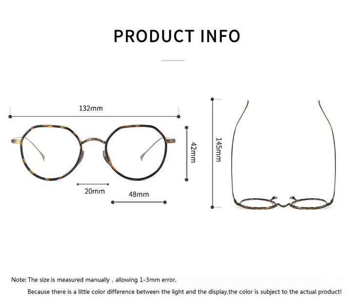 Bobbie Women's Full Rim Flat Top Oval Titanium Eyeglasses Clip On Sunglasses 617310