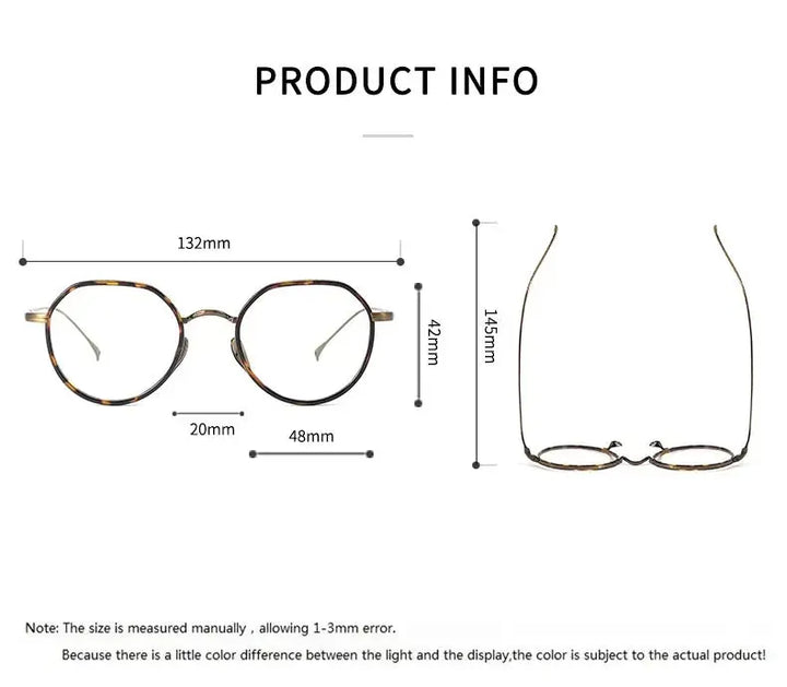 Bobbie Womens Full Rim Polygon Titanium Eyeglasses Clip On Sunglasses 731000 — view 2 | Bobbie at FuzWeb