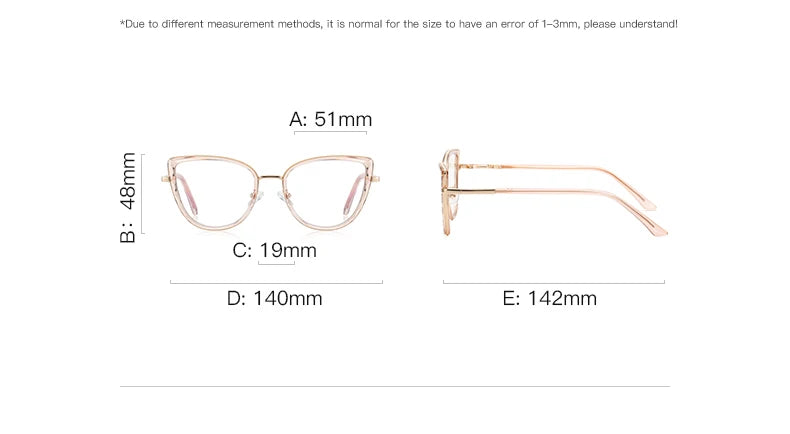 Vicky Women's Full Rim Butterfly Tr 90 Alloy Reading Glasses 31514