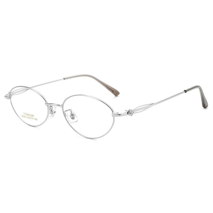 Gmei Optical 93803 women's oval titanium prescription eyeglasses — view 6