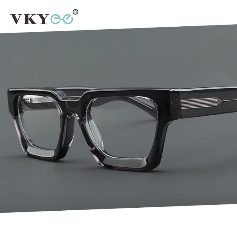 Vicky Unisex Full Rim Square Brow Line Acetate Reading Glasses 631439