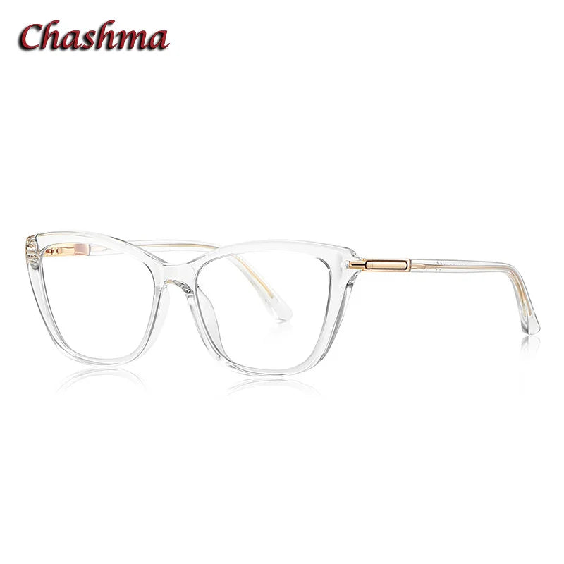 Chashma Ochki Women's Full Rim Cat Eye Tr 90 Titanium Eyeglasses 22334