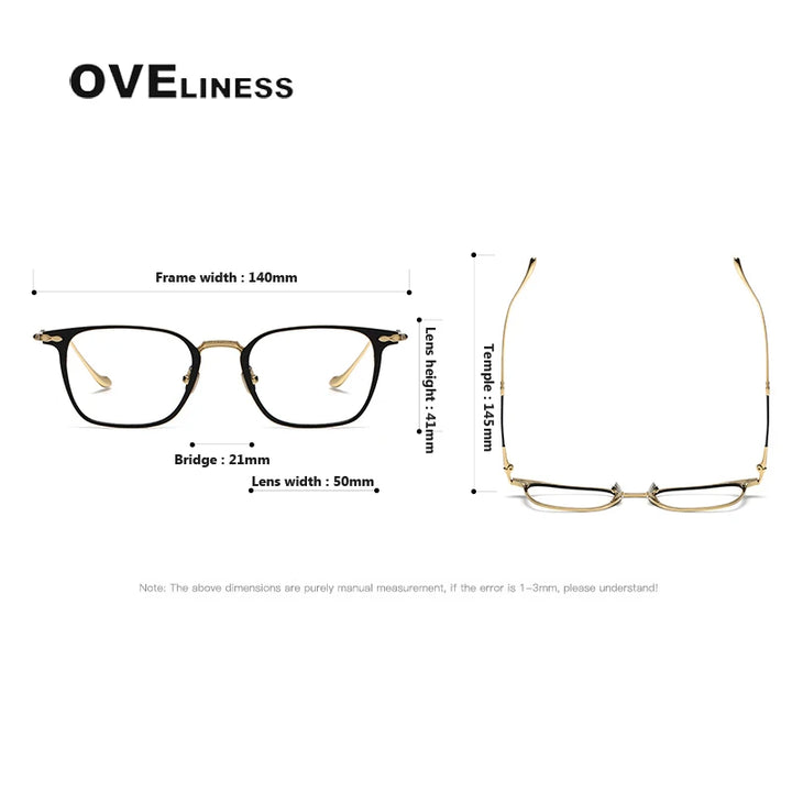 Oveliness Unisex Full Rim Square Titanium Eyeglasses  Om3135 Full Rim Oveliness   