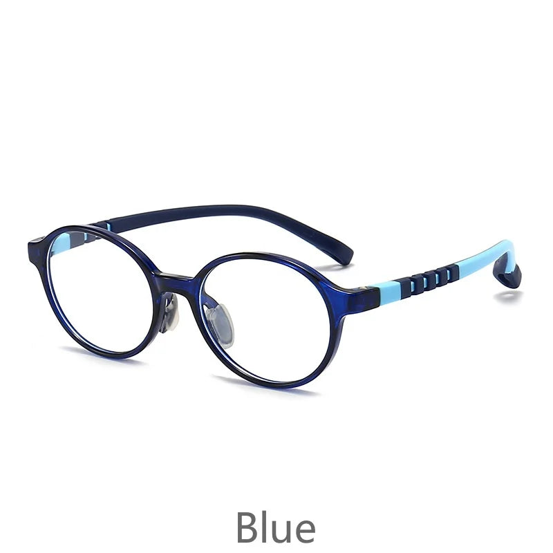 KatKani Unisex Children's Full Rim  Round Tr 90 Eyeglasses D108 Full Rim KatKani Eyeglasses blue  