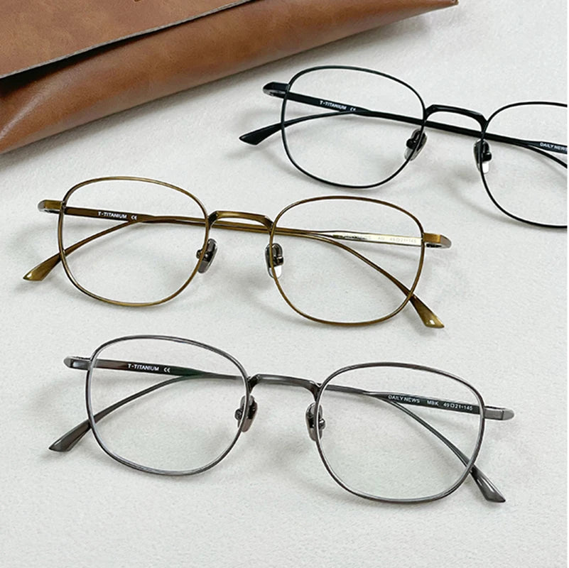 Bobbie Unisex Full Rim Square Titanium Eyeglasses Fuz 14