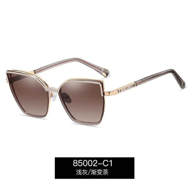 CCspace Women's Full Rim Cat Eye Alloy Reading Glasses Clip On Sunglasses 802583