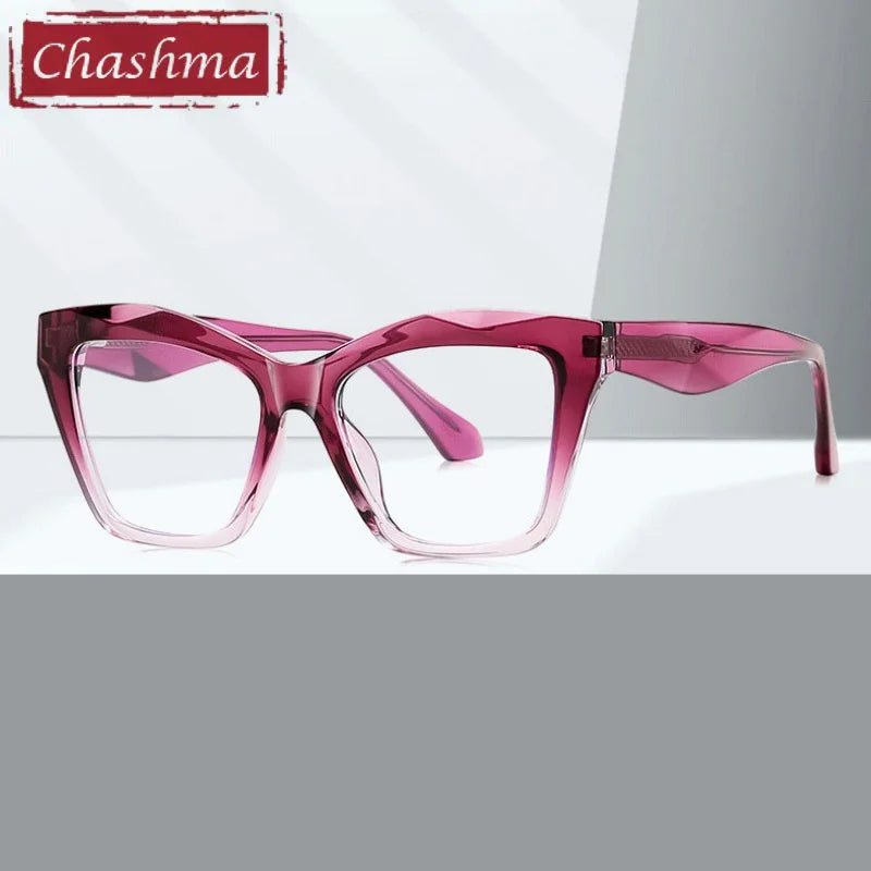 Chashma Ochki Women's Full Rim Square Cat Eye Tr 90 Eyeglasses 881081