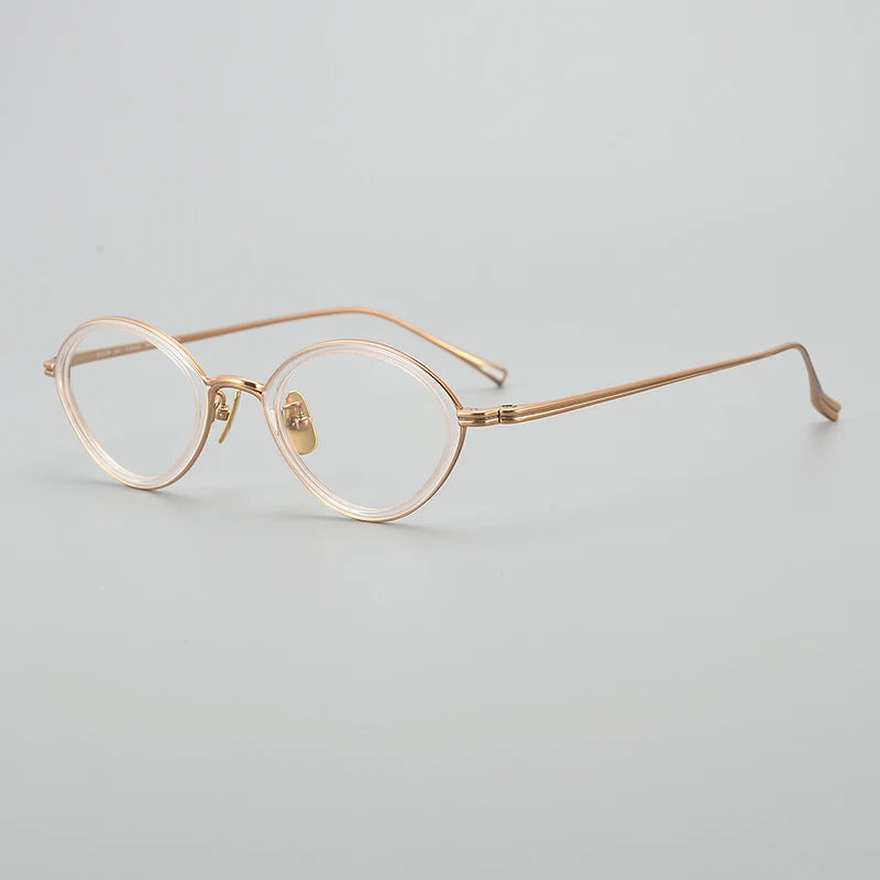 Bobbie Unisex Full Rim Oval Titanium-Steel Acetate Eyeglasses 344326