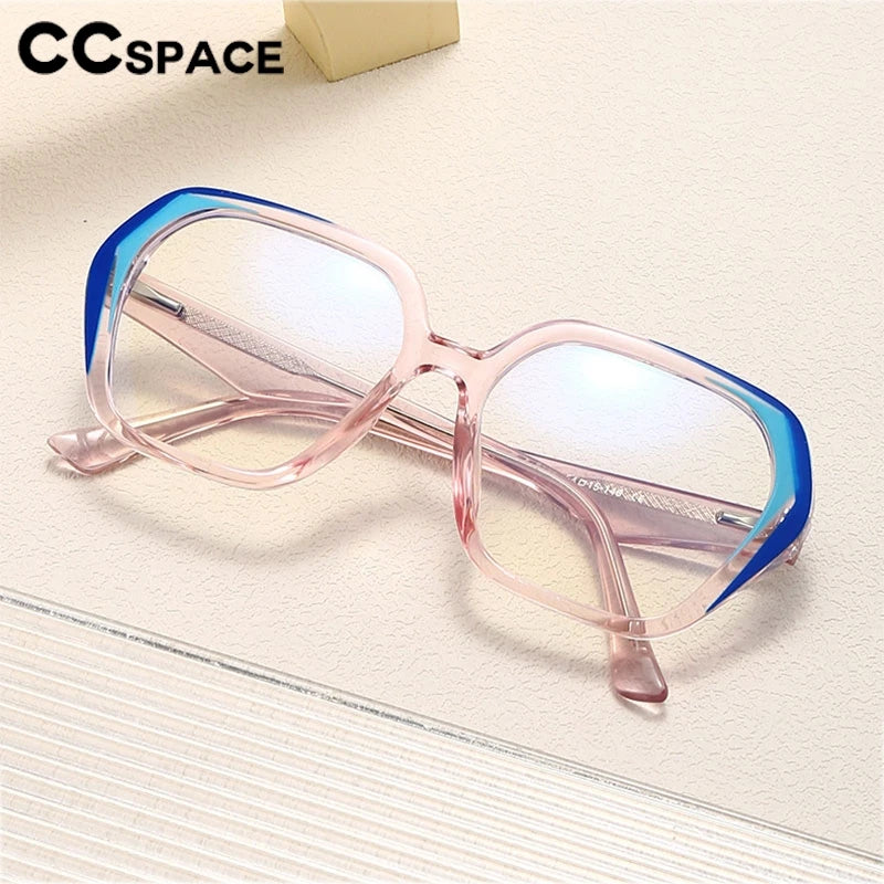 CCspace Women's Full Rim Irregular Square Polycarbonate Eyeglasses 3003 Full Rim CCspace   