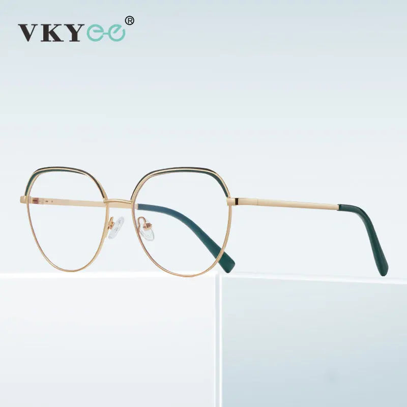 Vicky Unisex Full Rim Flat Top Round Tr 90 Titanium Reading Glasses 3098 Reading Glasses Vicky   