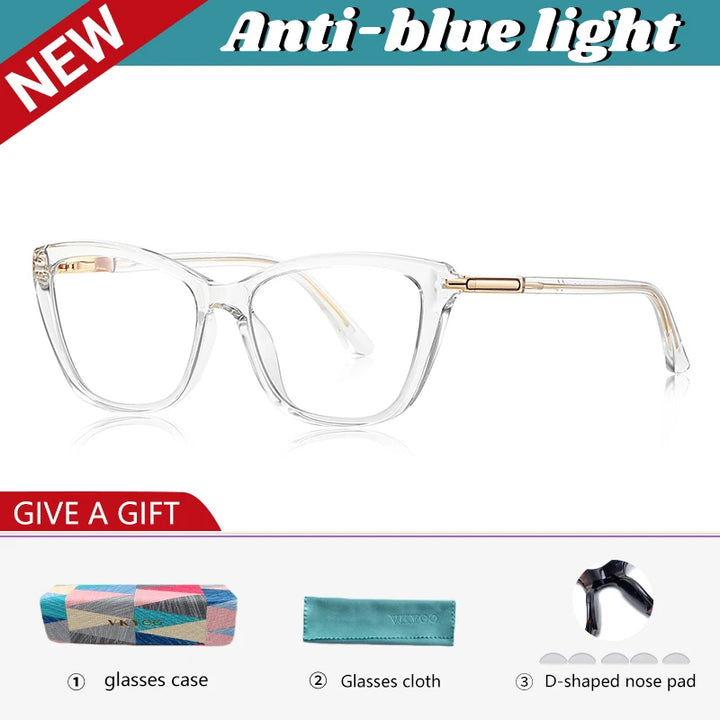 Vicky Women's Full Rim Cat Eye Tr 90 Titanium Reading Glasses 72233