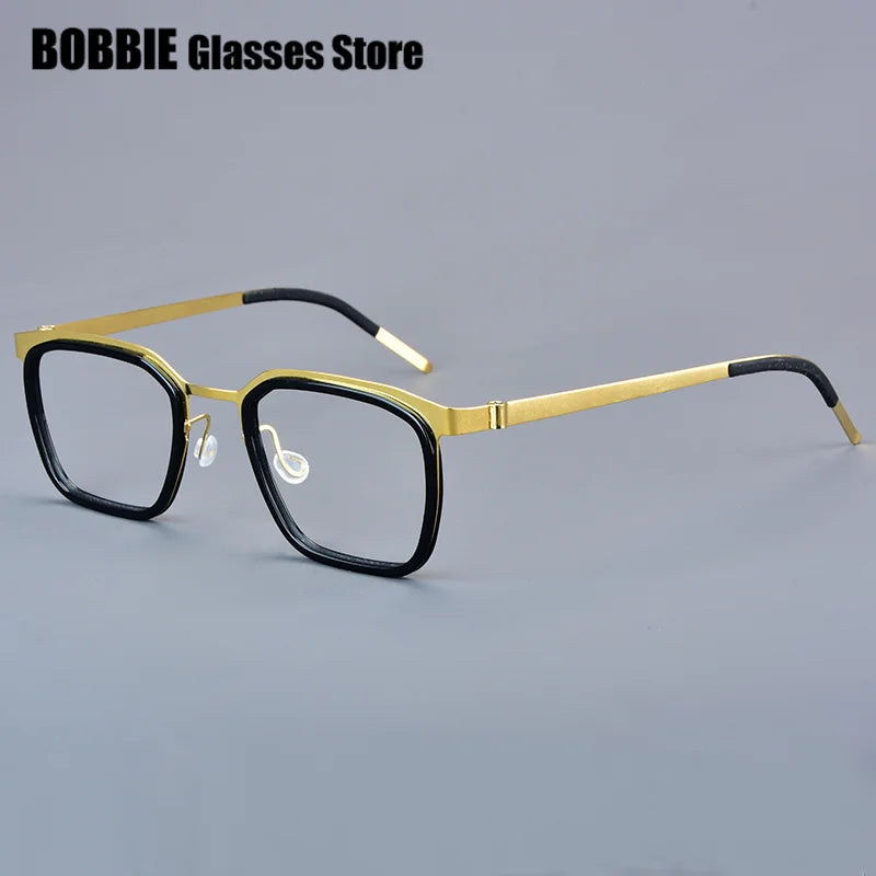 Bobbie Women's Full Rim Square Titanium Acetate Eyeglasses 976569