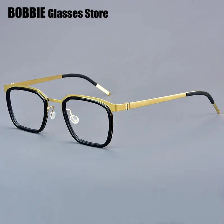 Bobbie Full Rim 976500 Unisex Titanium Square Frames FuzWeb