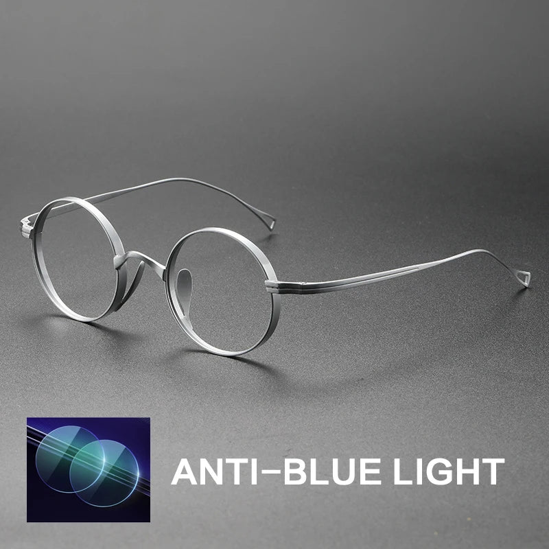 Gatenac Women's Full Rim Round Titanium Reading Glasses Gxyj10518