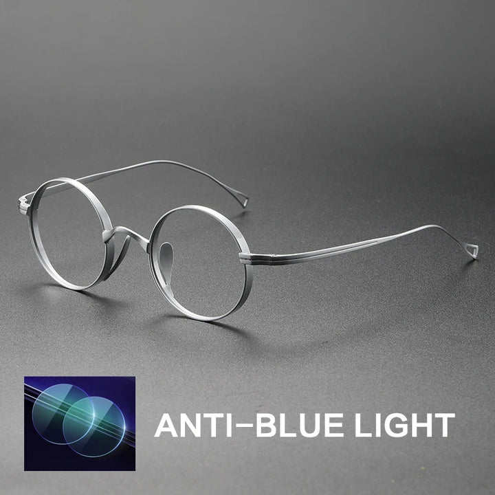 Gatenac Women's Full Rim Round Titanium Reading Glasses Gxyj10518