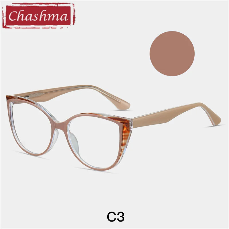 Chashma Ottica Women's Full Rim Cat Eye Tr 90 Titanium Eyeglasses 87224