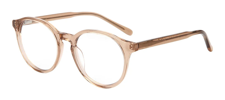 Esnbie Unisex Full Rim Round Acetate Eyeglasses 602-SA221