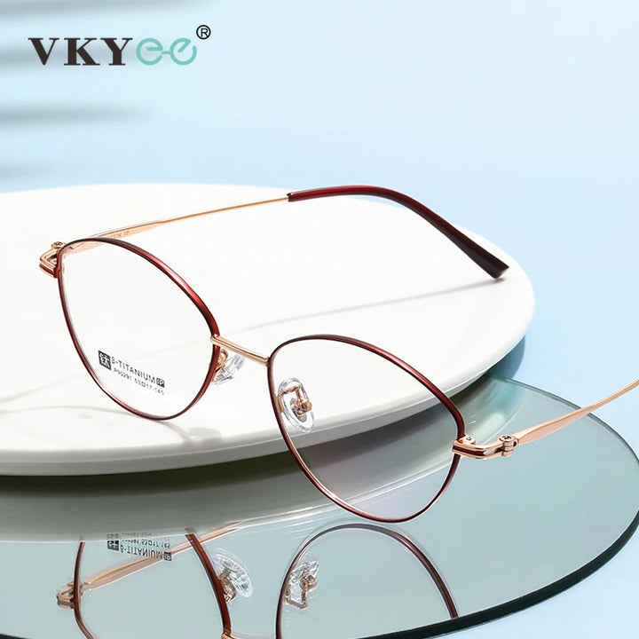 Vicky Unisex Full Rim Oval Eye Titanium Reading Glasses 690291