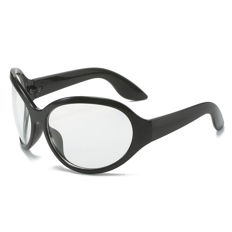 CCspace Women's Full Rim Oversized Oval PC Eyeglasses 56356 Full Rim CCspace Black  