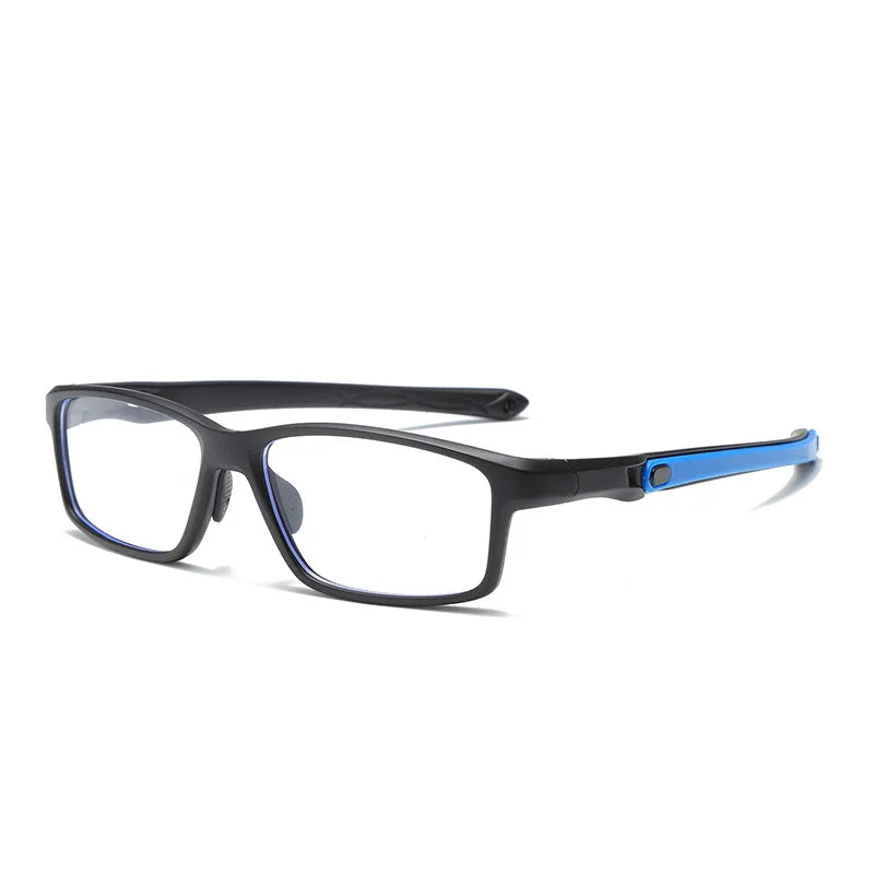 Kocolior Unisex Full Rim Rectangle Polycarbonate Sport Eyeglasses Fj81 Full Rim Kocolior Black Blue  