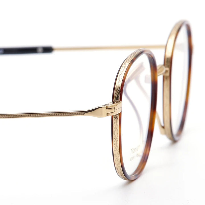 Muzz 1217 unisex round titanium acetate prescription eyeglasses — view 11