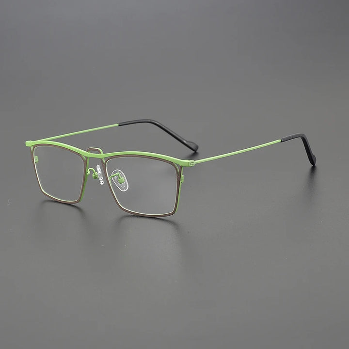 Nobler Unisex Full Rim Square Double Bridge Titanium Eyeglasses 1894 Full Rim Nobler C5  