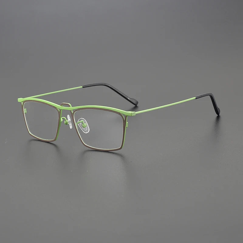 Nobler Unisex Full Rim Square Double Bridge Titanium Eyeglasses 185794