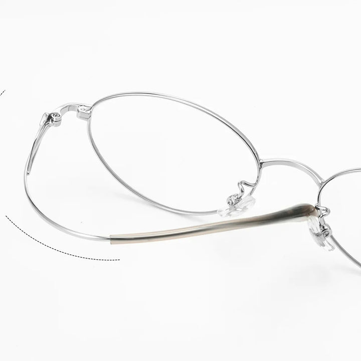 Gmei Optical 93803 women's oval titanium prescription eyeglasses — view 8