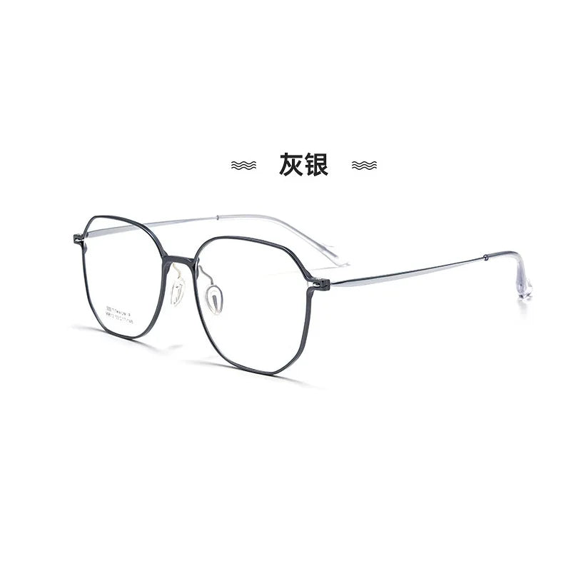 CCspace Women's Full Rim Oval Square Al-Mg Titanium Eyeglasses 315006